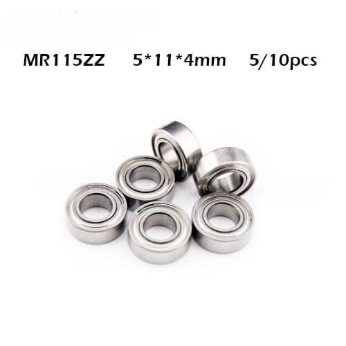Free shipping 5/10PCS MR115ZZ 5*11*4mm ABEC-1 miniature mr115z ball bearing
