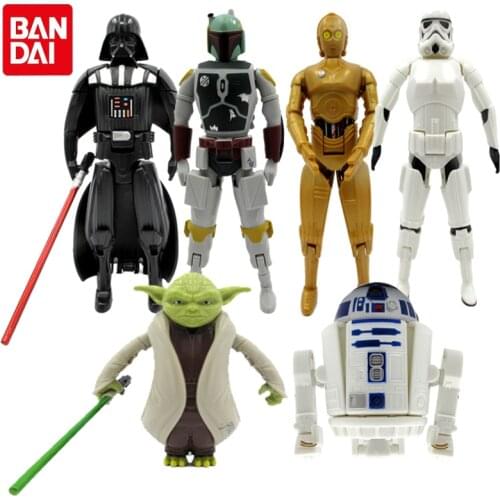 BANDAI Deformed Egg Toys Star Wars The Force Awakens DARTH VADER C-3PO STORMTROOPER BOBA FETT R2-D2 YODA Action Figure Model