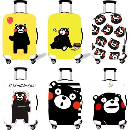 Elastic Luggage Protective Cover Case For Suitcase Protective Cover Trolley Cases Covers 3D Travel Accessories KumamonPattern T1