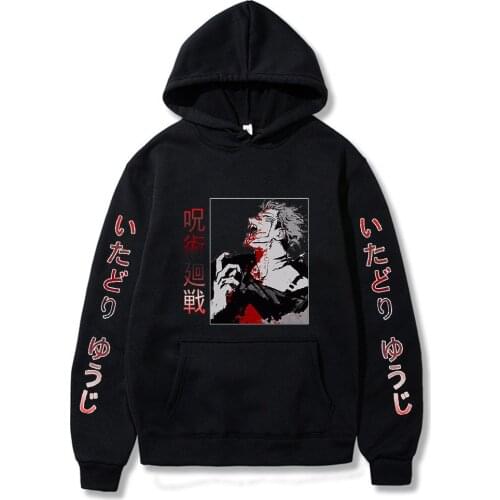Jujutsu Kaisen Printed Long Sleeve Hoodies Pullovers Autumn Winter Sweatshirt