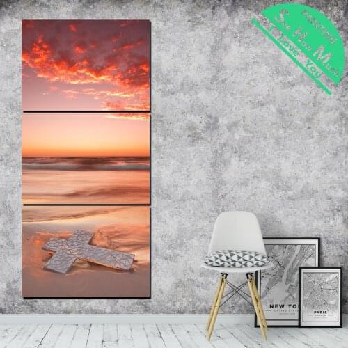 3 Pieces Beautiful Sunset HD Printed Canvas Painting Wall Art Decoration for Living Room Poster art painting wall poster