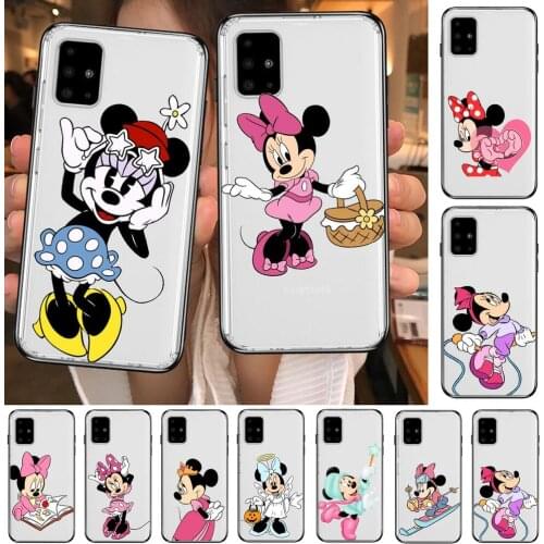 Summer Minnie Mouse Anime Style Transparent Phone Case Hull For Samsung Galaxy A50 A51 A20 A71 A70 A40 A30 A31 80 E 5G S Shell A