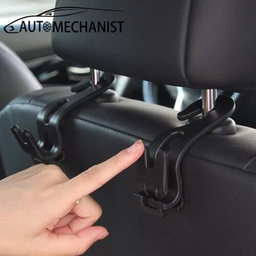 Multi-Function Car Headrest Hook Universal Car Seat Back Hooks Auto Organizer Clips Bracket Auto Interior Storage Accessories