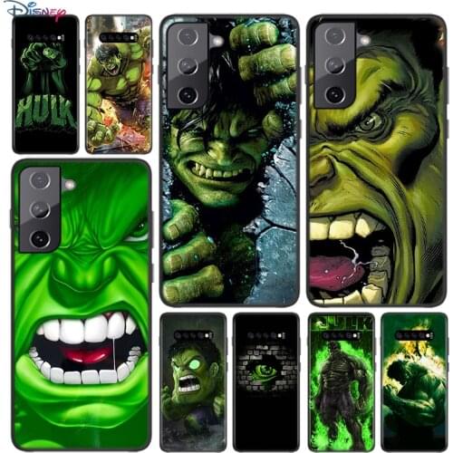 Soft Black Cover Marvel Hulk Avengers For Samsung Galaxy S21 S20 FE Ultra S10 S10e Lite S9 S8 S7 Edge Plus Phone Case