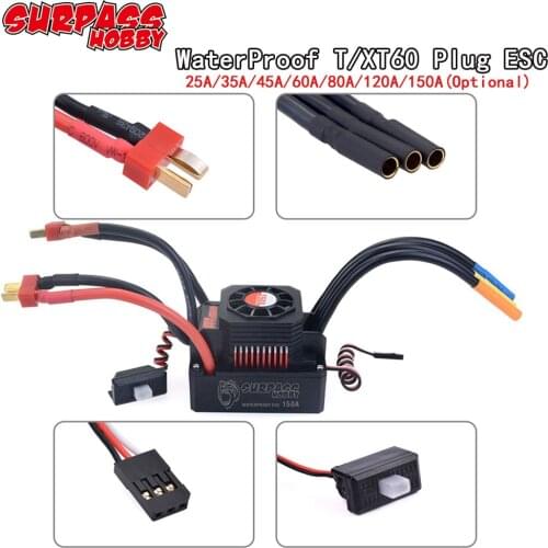 XT60/T Plug 150A 120A 35A 45A 60A 80A ESC Electric Speed Controller Programmer Card for 1/8 1/10 1/12 1/16 1/18 1/14 RC Car Boat