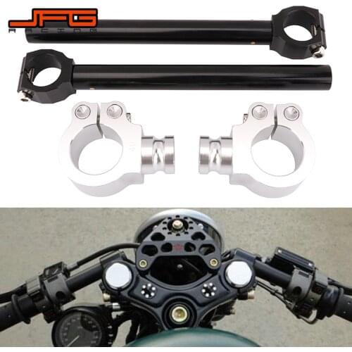 31 32 33 35 37 39 41 51MM 31-52MM Handlebar Universal Racing Adjustable CNC Clip On Ons Fork Handle Bar Cafe Racer Moto
