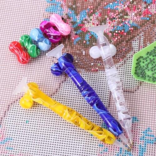 Resin Diamond Painting Pen Rack Point Drill Pen & Pen Holder Cross Stitch Embroidery DIY Crafts Nail Art Diamond Painting Tool