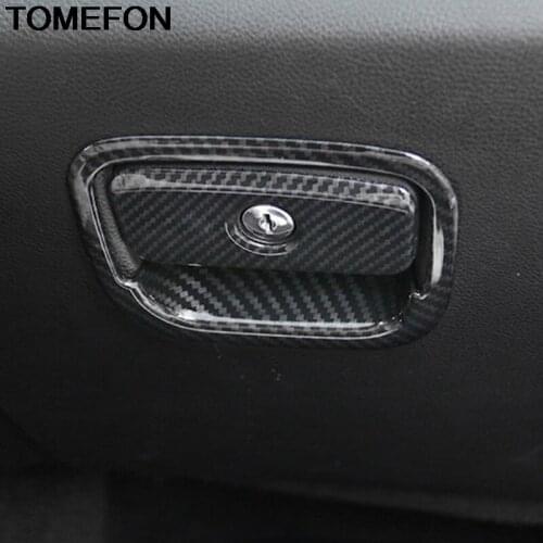 TOMEFON For Jeep Grand Cherokee 2011-2018 Interior Glove Box Handle Cover Trim ABS Plastic Car Styling Locker Bezel 2pcs
