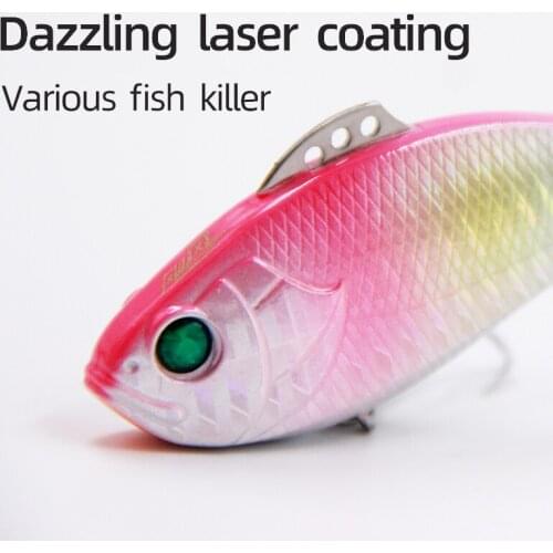 PR-LABS 12.5g/18g Vib Steel Ball Inside Sinking Vibration Baits Artificial Vibe For Bass Pike Perch Fishing 7 Colors