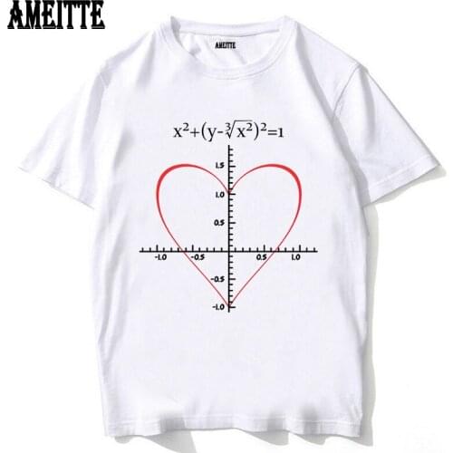 Creative Mathematician Love Formula Print T-Shirt Fashion Math Men T Shirt Funny Geometric Equation Art Hipster Man Tee shirt