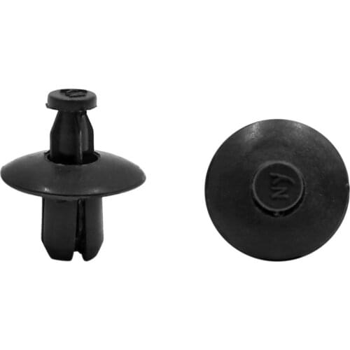 Uxcell 100pcs 8mm Black Screw Fastener Rivet Retainers Hood Push Clip Clamp for Car
