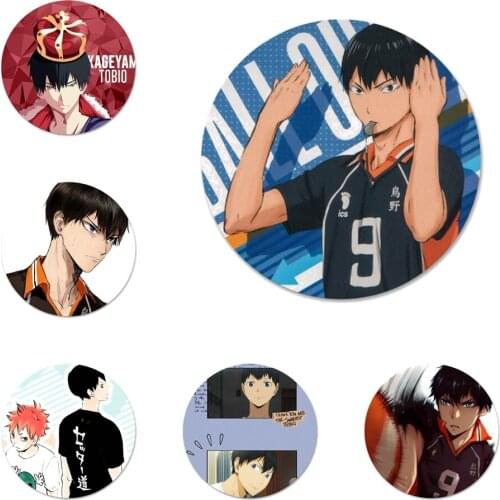 58mm Tobio Kageyama Haikyuu Badge Brooch Pin Accessories For Clothes Backpack Decoration gift