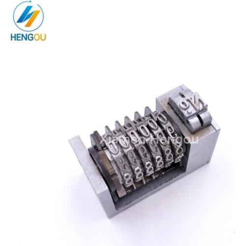 1 Piece 4x8 Cicero 6 digits Numbering Machine backward, Romand Type last two bits can adjustable