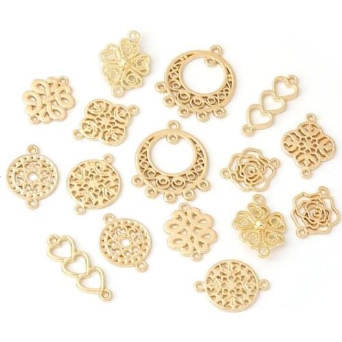 10pcs Light Gold Color Metal Earring Chandelier Connectors Bails Wholesale lot for Jewelry Making DIY Dangle Earring Findings