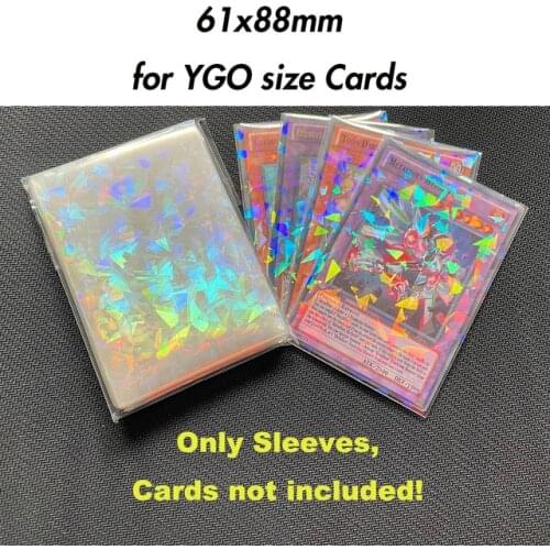 200pcs/lot Broken Gemstone Glass Laser Flashing Card Film Holographic Idol Photo Card Sleeves For YGO VG Super Card Protector