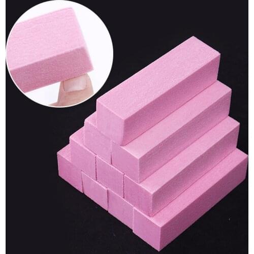 Pink White Sanding Sponge Nail Buffers Set Files Block Grinding Polishing Nail File Nail Art Tool 5Pcs/kit