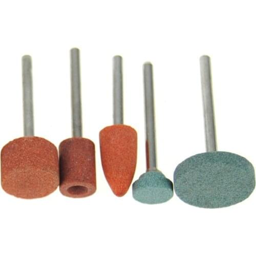 5 pcs Water sandpaper Rod 3.175mm SHK polished burs Ceramic grinding wheel tool for trimming, carving, grinding, polishing
