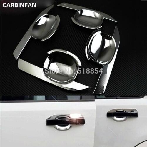 ACCESSORIES FIT FOR 2011 - 2015 FREELANDER 2 LR2 CHROME DOOR HANDLE BOWL COVER CUP CAVITY TRIM INSERT 4PCS/SET