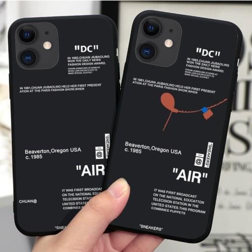 Hot Off Sports Shoes Brand Phone Case for Iphone 12 Mini 11 X XS Max XR 7 8 6 6S Plus Sneakers ins White Label Black Soft Cover