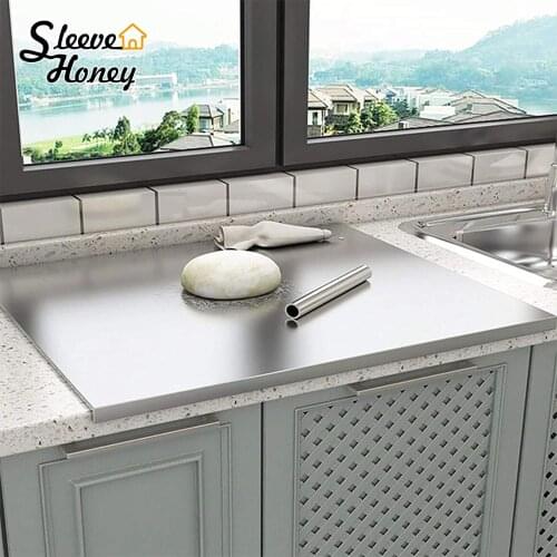 Stainless Steel Kneading Board Kitchen Chopping Board Dough Board Bakery Bake Fruit Pastry Rolling Mat Non Chemical Slice Cut