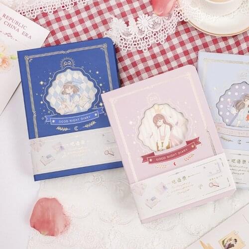 Cartoon Girl Diary PU Hardcover Notebook Colorful Inner Page A6 Notebooks for School Journal DIY Planner Agenda Office Notepads