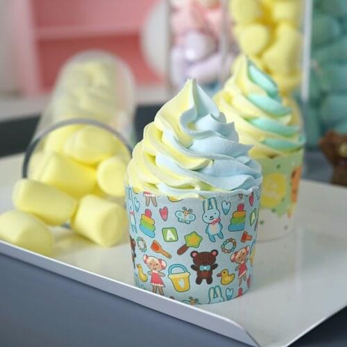 SWEETGO Artificial cartoon cupcake mold 10cm height clay cute dessert decorating for showcase photography props cake food store