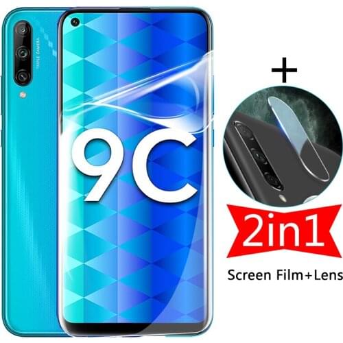 2 in 1 Screen Hydrogel Film on for Huawei Honor 9C 9S 9 C Honor9 S Honor9c Honor9S + Camera Lens Protector Not Protective Glass