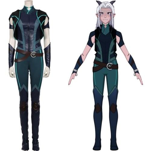 The Dragon Prince Cosplay Rayla Cosplay Costume Vest Pants Outfits Halloween Carnival Suit