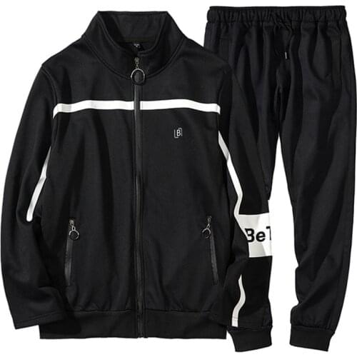 Mens Set 2021 Spring Autumn Man Sportswear 2 Piece Sets Sports Suit Jacket+Pant Sweatsuit Male Tracksuit Brand Mens Clothing