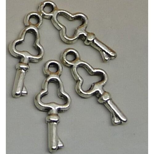 Nevstop 400pcs/lot Tiny Vintage Key Charms 16x6mm Key Pendant DIY Jewelry Supplier Sieraden Maken