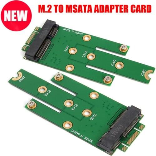 New NGFF M.2 B + M Key To MSATA Mini PCI-E PCI-Express SATA 3.0 SSD Male Converter Adapter Card For 2242/2260/2280 M2 Ngff SSD