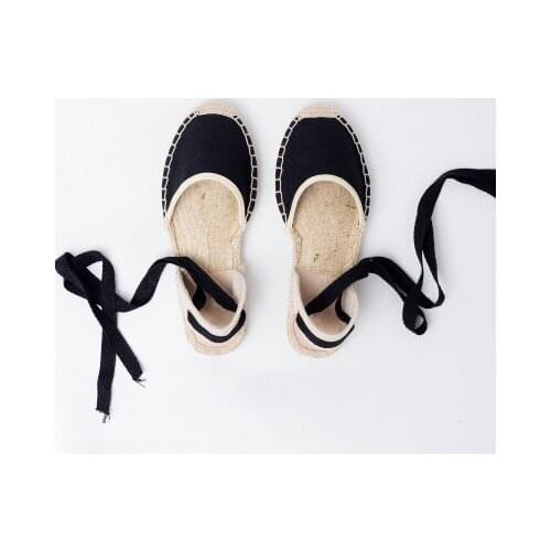 Canvas Espadrille Women Flats Ankle Strap Hemp Bottom Fisherman Shoes For 2020 Spring/Autumn Women Loafers