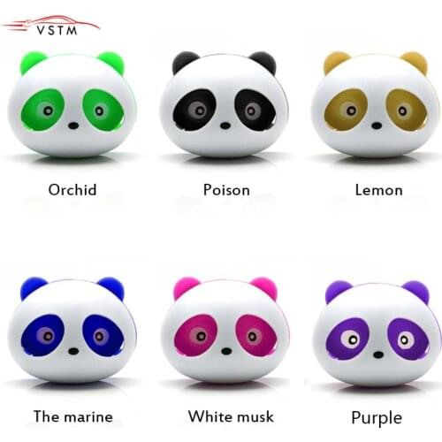 Hot 2PCS Cute Panda Car Styling Air Freshener Perfume ambientador para auto for Air Vent Decoration Car Smell Flavors Accessorie