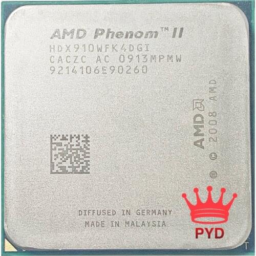 AMD Phenom II X4 910 CPU Processor Quad-CORE 2.6G HDX910WFK4DGI Socket AM3