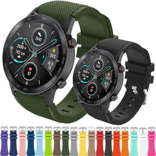 For Huawei Honor Magic Watch 2 42mm 46mm Watchband Bracelet 20mm 22mm Silicone Sport Replacement Strap For Huawei GT 2 Wristband