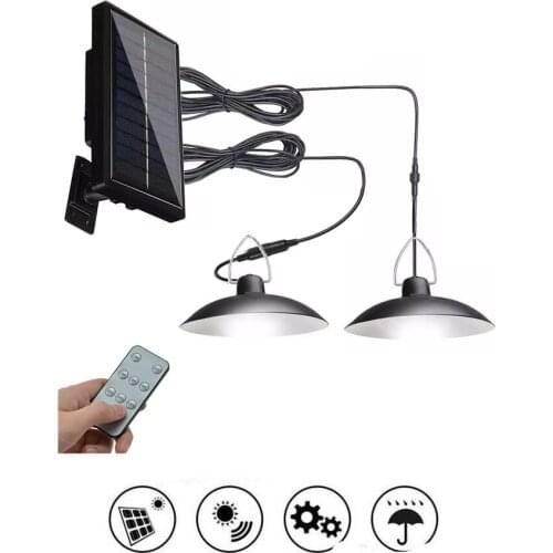 Retro Lampshade Solar Pendant Chandelier solar Light Garden Lamp Outdoor Wall Lights Body Induction Super Bright Courtyard Water