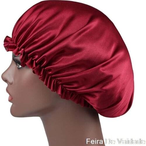 Beauty Salon Cap Satin Sleep Night Cap Head Cover Bonnet Hat For For Curly Springy Hair