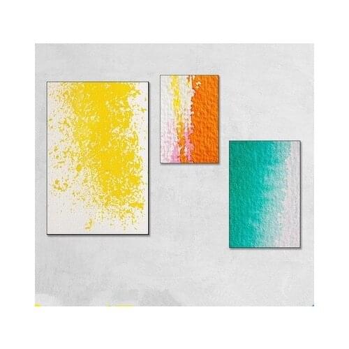 Nordic Modern Minimalist Oil Painting Mix Color Creative Abstract Frameless Decoration Living Room Hanging Painting Wall Art