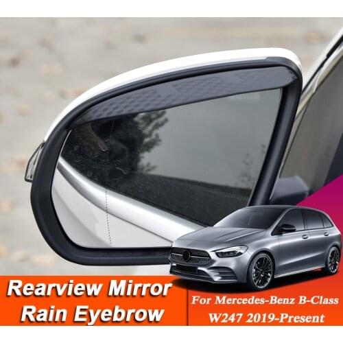 Car-styling For Mercedes-Benz B-Class W247 2019-Present Carbon Fiber Rearview Mirror Eyebrow Rain Shield Anti-rain Cover Sticker