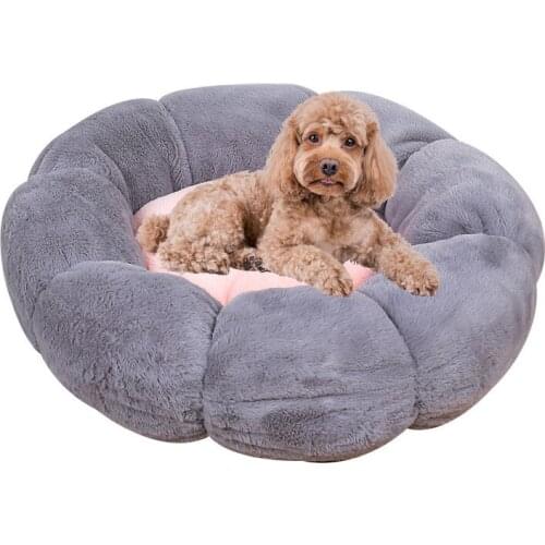Flower Warm Winter Washable Pet Bed For Dogs Cat House Dog Beds Pets Products Puppy Dog Bed Mat Lounger Bench Cat Sofa Kennel