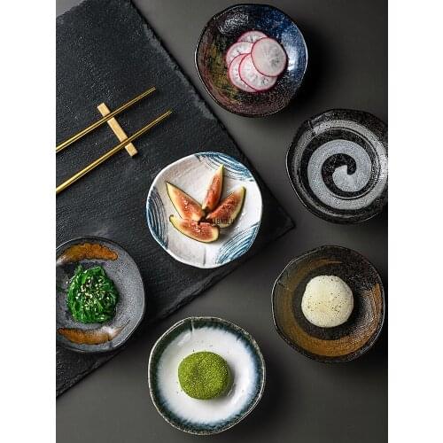 Creative Japanese-style Ceramic High-foot Saucer Small Dish Seasoning Dish Snack Dish Refreshment Dish Dessert Dish Fruit Dish