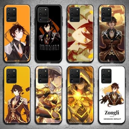 Zhongli Genshin Impact Phone Case For Samsung Galaxy S21 Plus Ultra S20 FE M11 S8 S9 plus S10 5G lite 2020