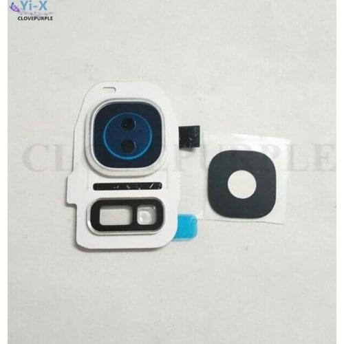 Back Rear Camera Glass Lens Cover + Frame Holder + Flash Light for Samsung Galaxy S7 G930 /S7 Edge G935