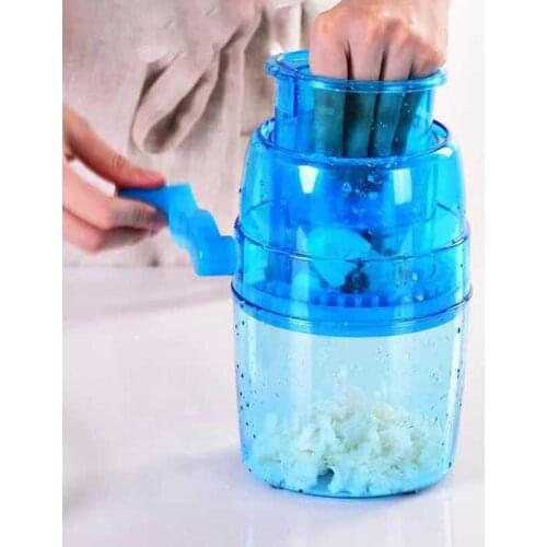 1L Portable Hand Crank Manual Ice Crusher Shaver Kids Shredding Snow Cone Maker Machine Kitchen