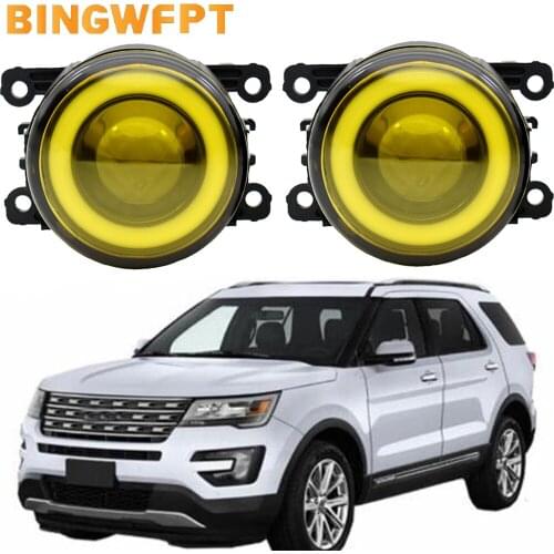 2 Pieces Car Fog Light Angel Eye DRL Daytime Running Light For Ford Explorer 2011-2014