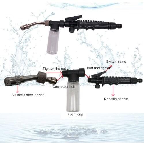 2-in-1 High Pressure Water Gun Detachable Easy Clean Portable Garden Water Gun Spray Nozzle Watering Flowers Washing Car Tools