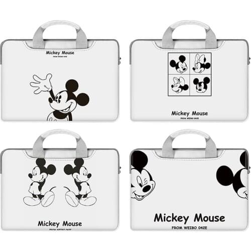 2021 Disney Mickey Minnie Laptop Bag Case for Macbook Air Pro 13 14 15.6 16 Laptop Sleeve Waterproof Bag for Lenovo Huawei Bag