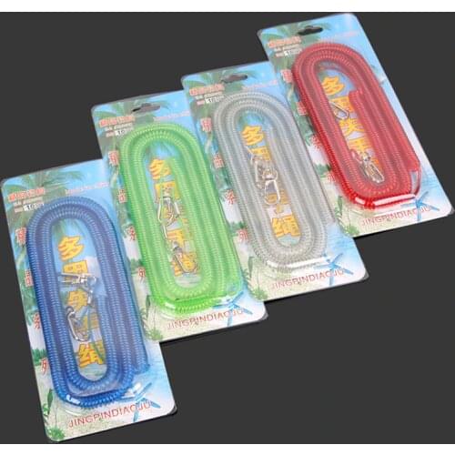 3/5/8/10/15/20m Fishing Lanyard With Carabiner Elastic Coiled Rope Buckle Anti Lost Line Tackle Tool BHD2