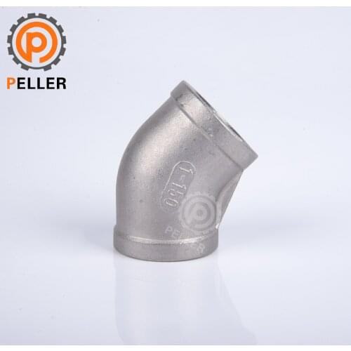 304 Stainless Steel 45 Degree Elbow, Female x Female BSPT Thread, 1/8"1/4" 3/8" 1/2" 3/4"-Pipe Fitting