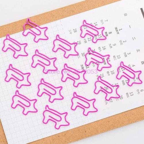 5000pcs/lot Cute Animal Pink Pig Bookmark Paper Clip School Office Supply Metal Material Escolar Papelaria Gift Stationery